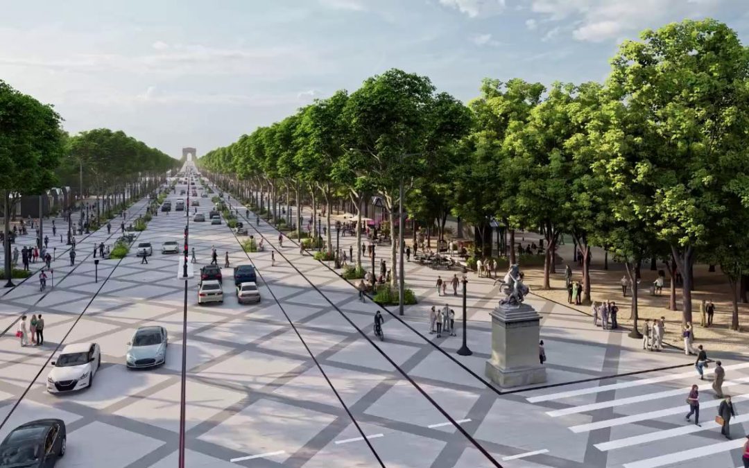 Champs-Elysées come un immenso giardino: come sarà Parigi con le Olimpiadi 2024